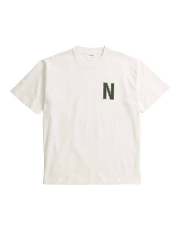 Norse Projects Simon Loose Organic Heavy Jersey Large N T-Shirt - Ecru