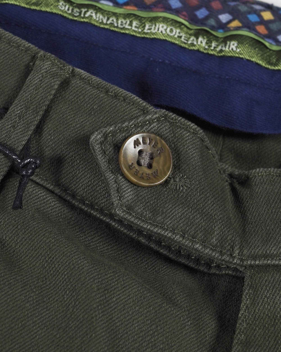 Meyer Chicago Organic Cotton Chino Trousers – Green
