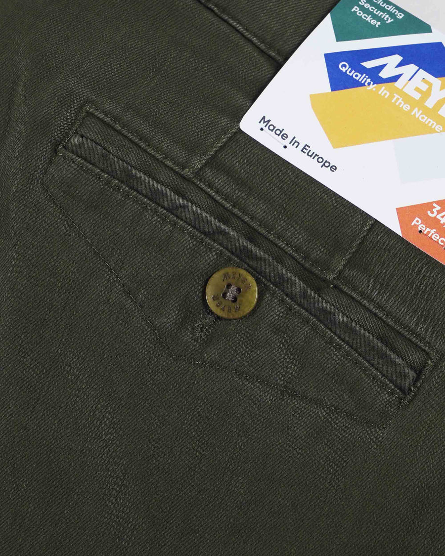 Meyer Chicago Organic Cotton Chino Trousers – Green