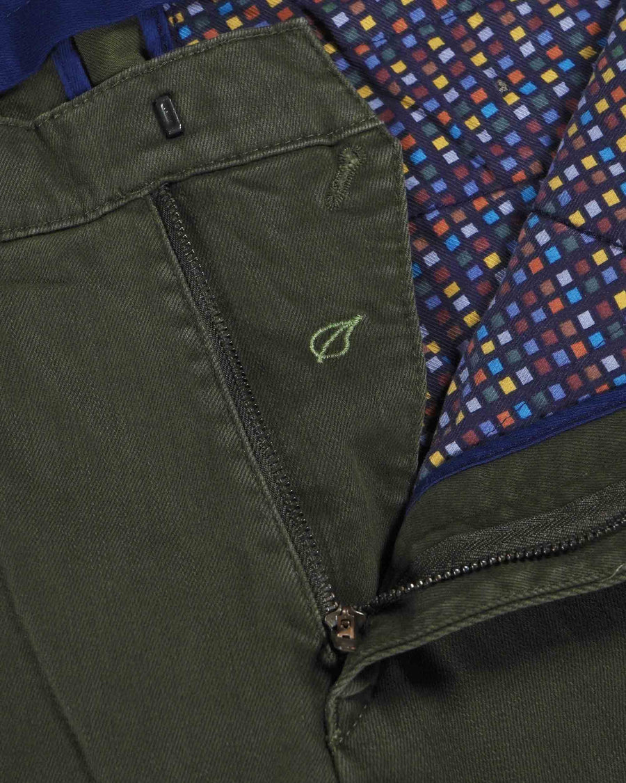 Meyer Chicago Organic Cotton Chino Trousers – Green