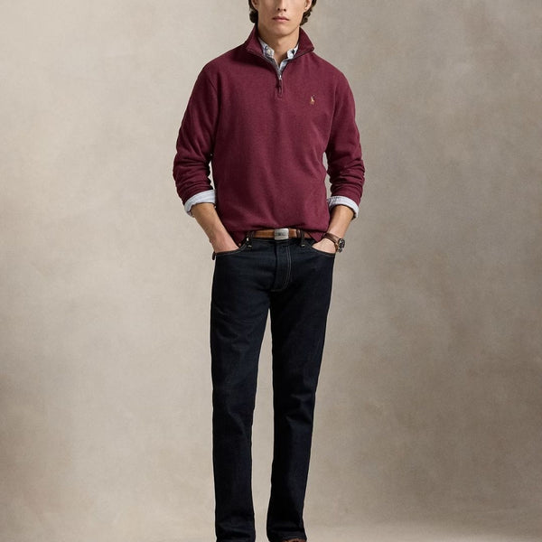 Polo Ralph Lauren Estate-Rib Quarter-Zip Pullover - Wine