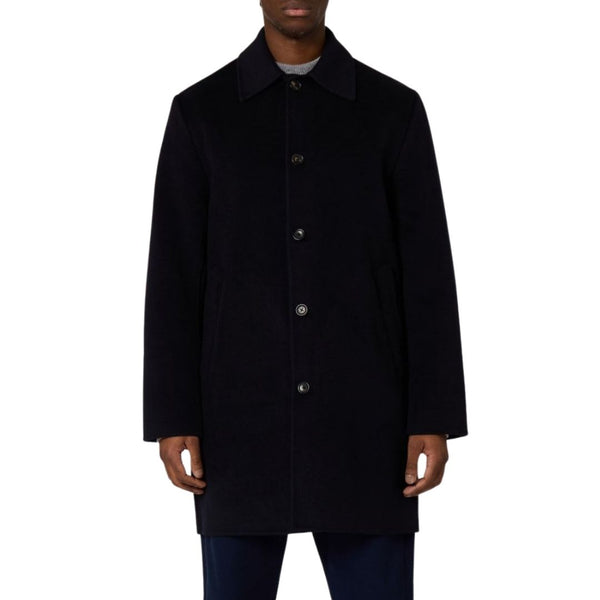 Paul Smith Wool-Blend Long Coat – Navy