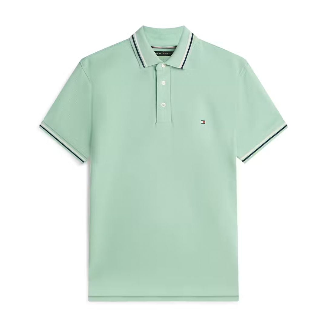 Tommy Hilfiger Tipped Slim Fit Seasonal Polo - Green