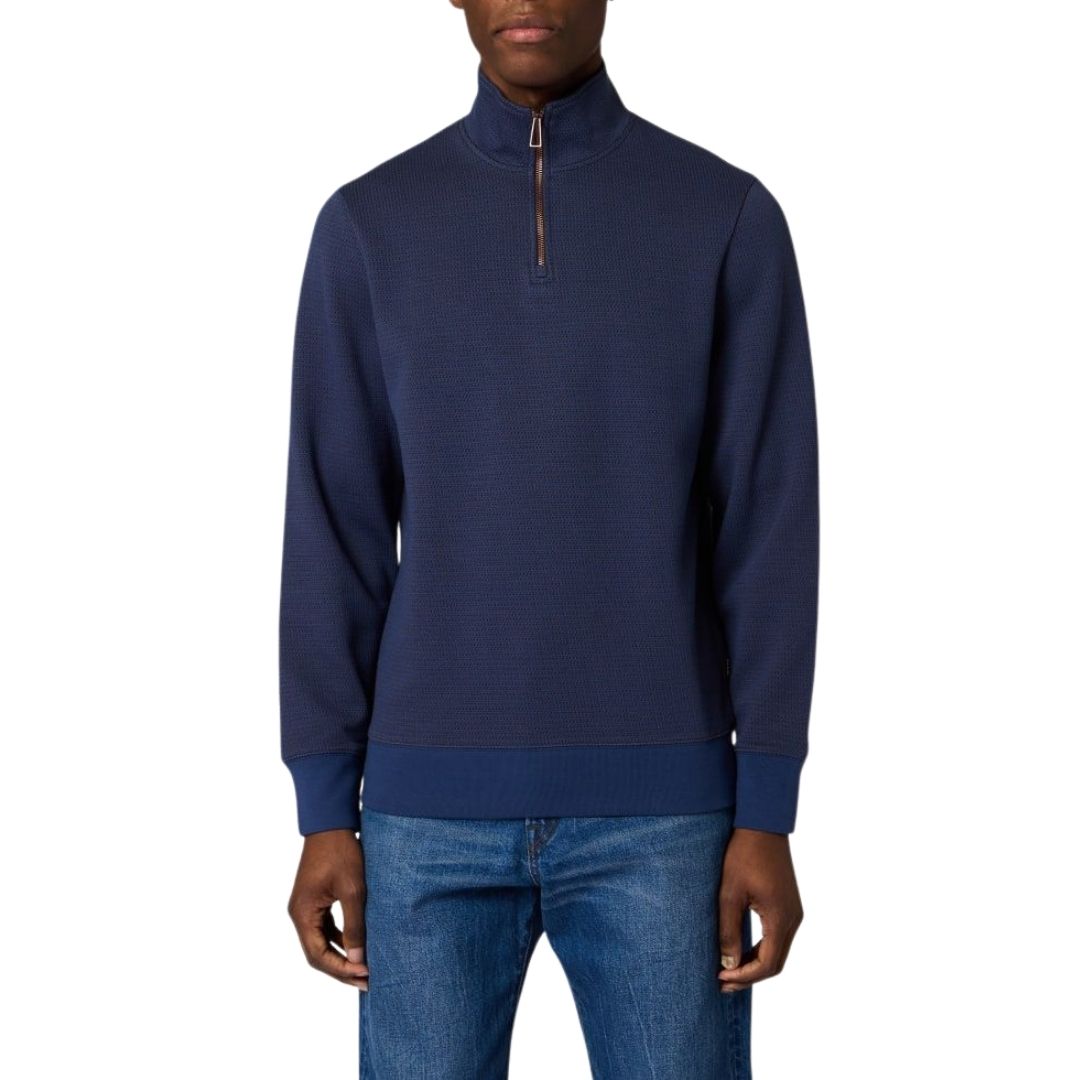 Paul Smith Classic Half Zip Top - Blue