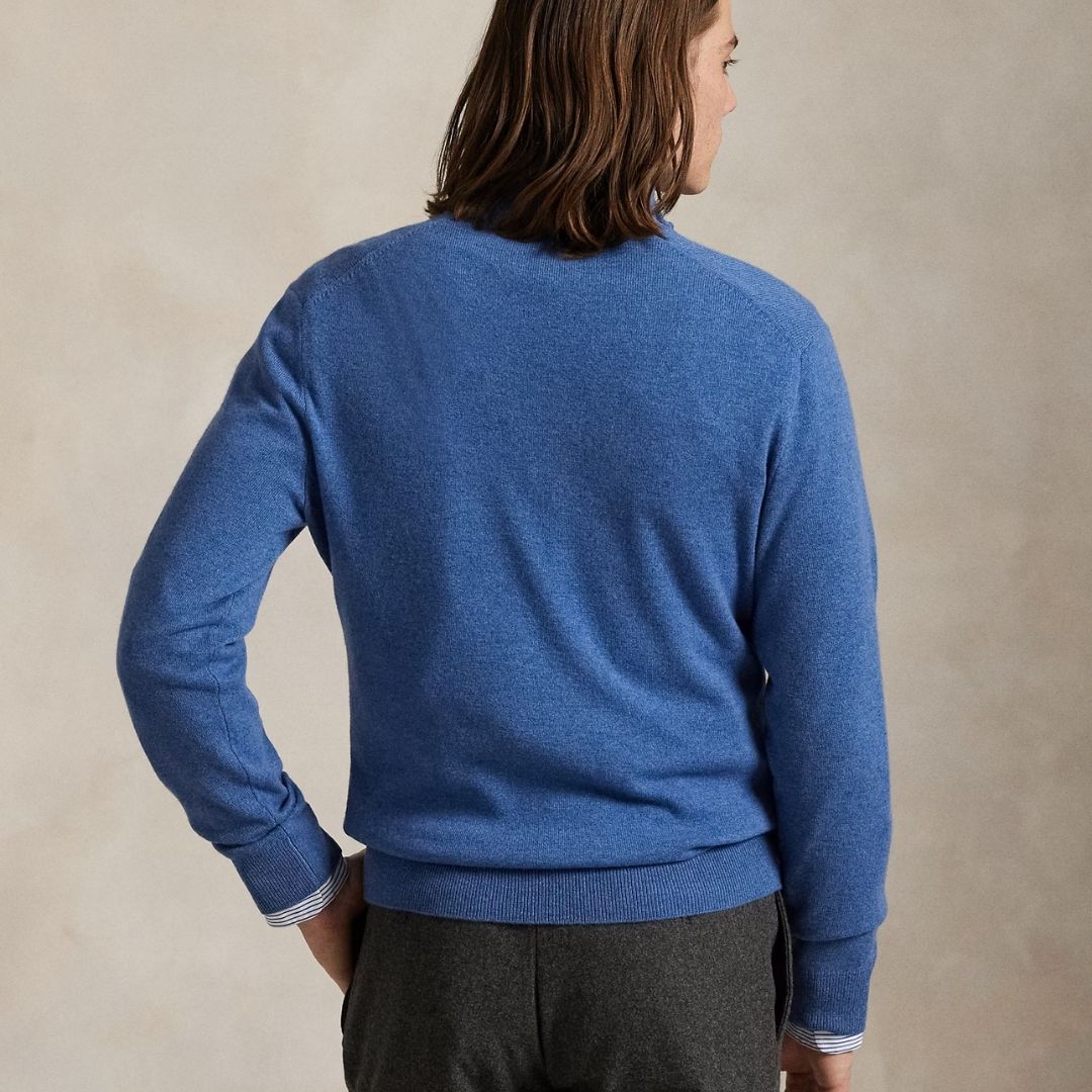 Polo Ralph Lauren Wool Quarter-Zip Jumper - Blue