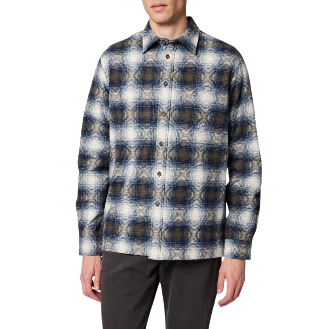 Paul Smith L/S Casual Fit Pocket Shirt - Blue