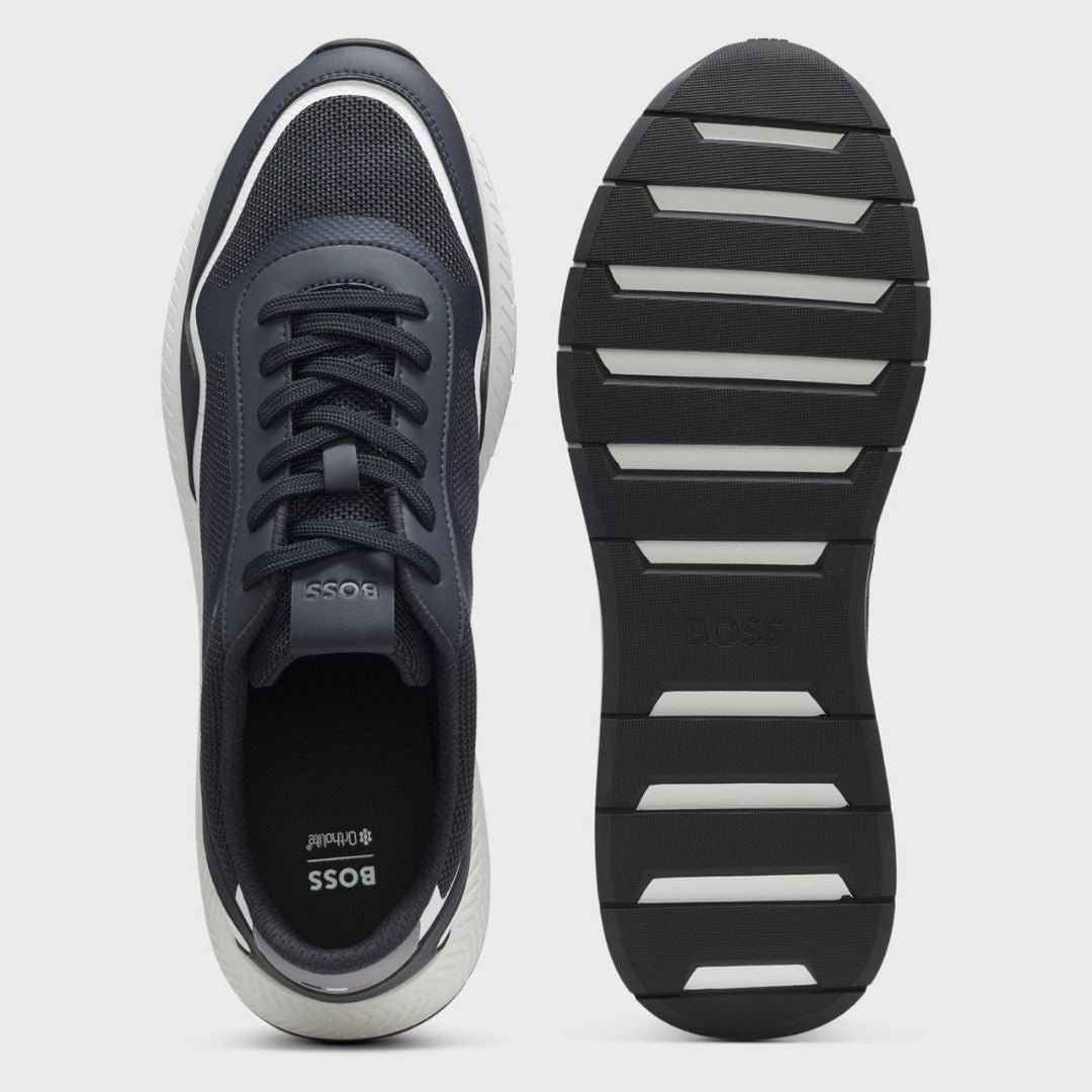 Boss Titanium_Runn_methal Trainers - Dark Blue