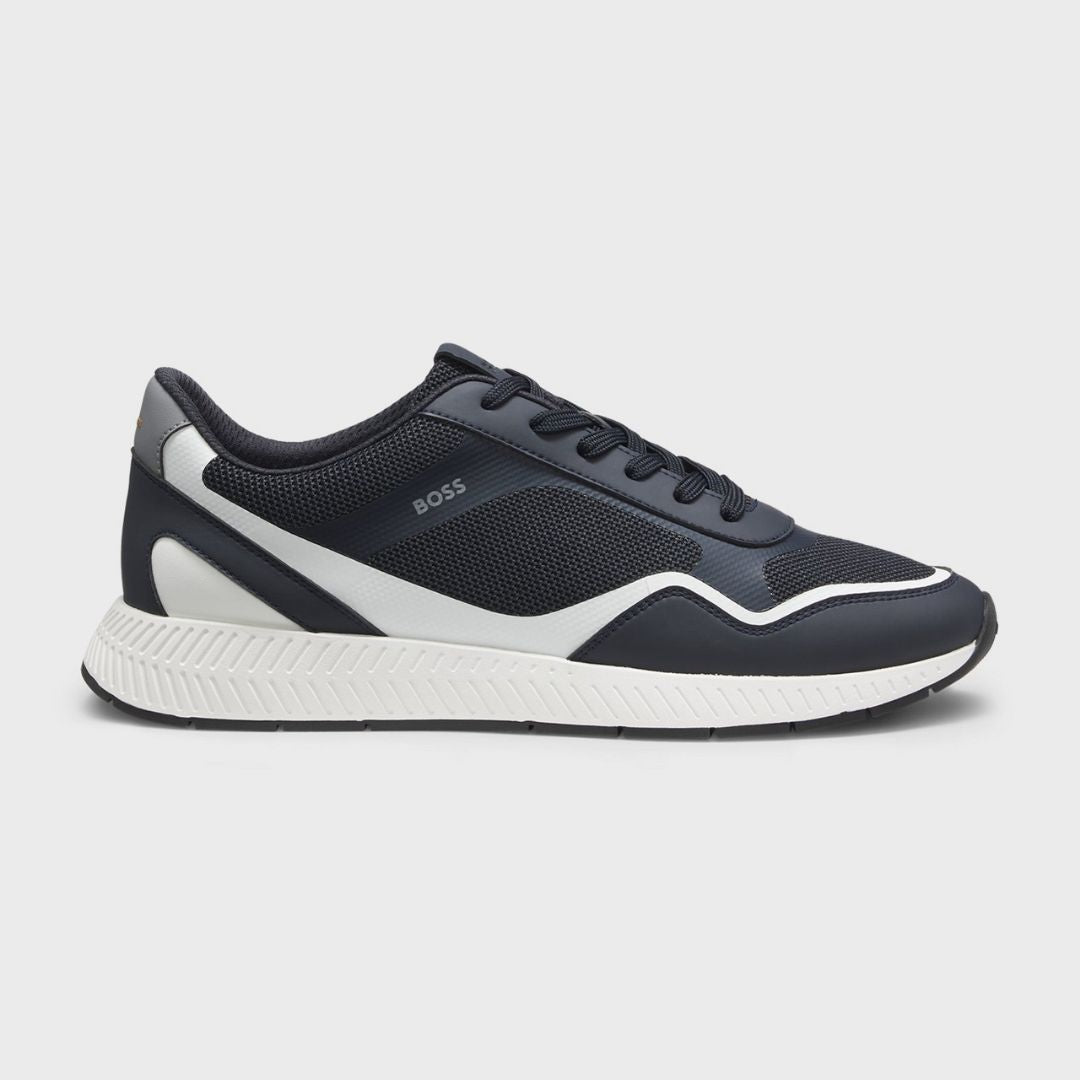 Boss Titanium_Runn_methal Trainers - Dark Blue