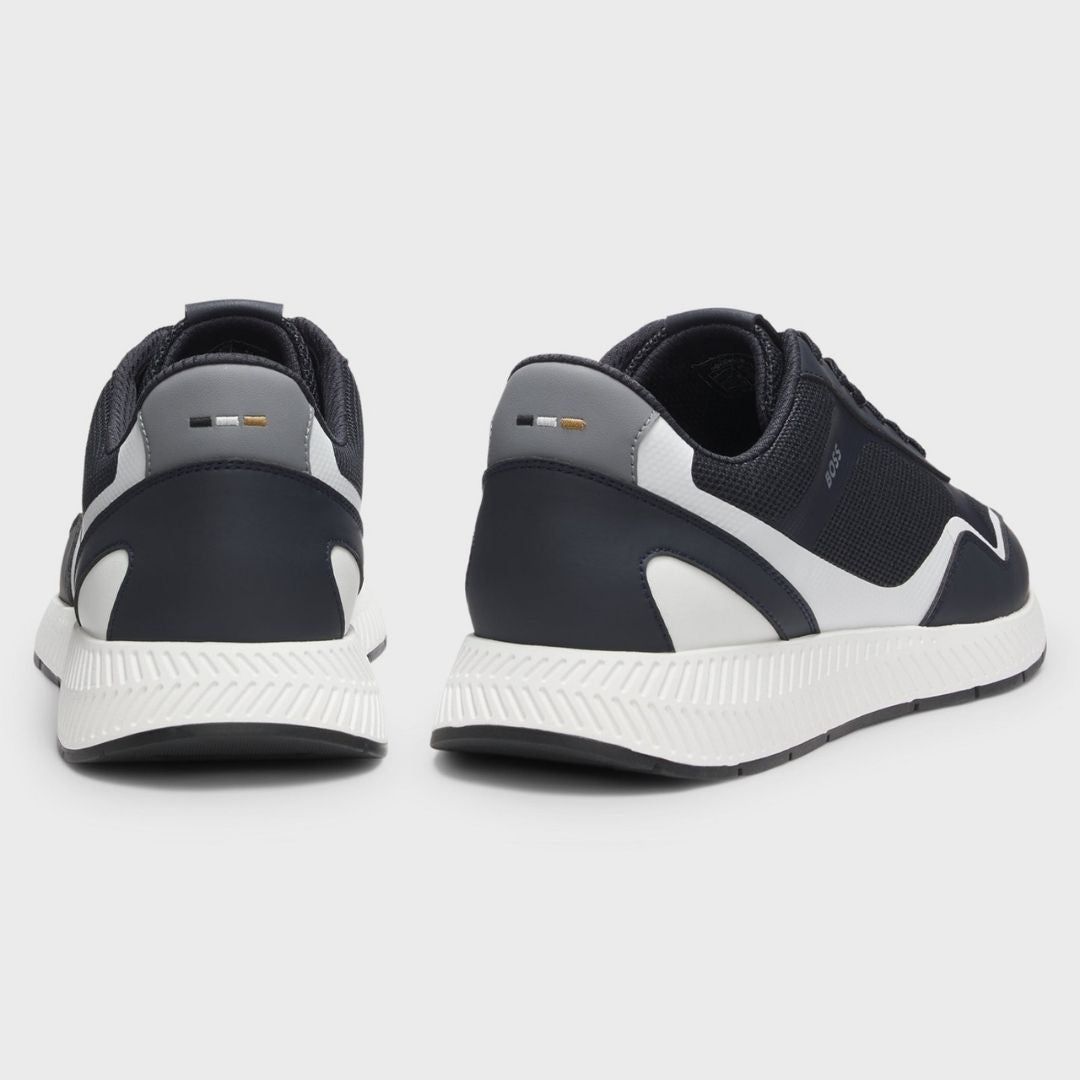 Boss Titanium_Runn_methal Trainers - Dark Blue