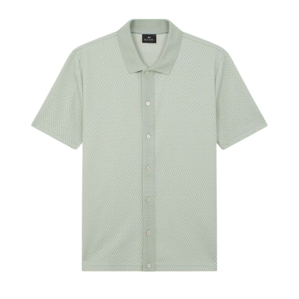 Paul Smith Button Front Polo Shirt -  Green