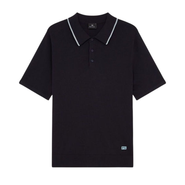 Paul Smith Knit Sweater Polo - Navy Blue
