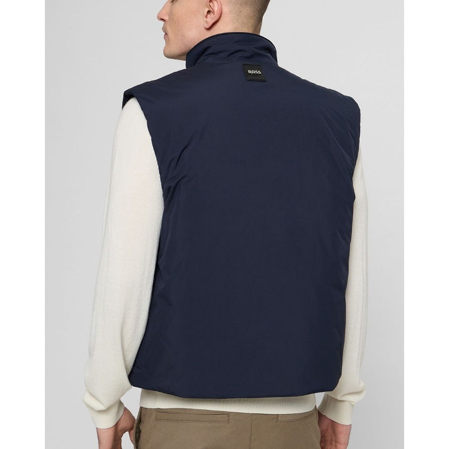 BOSS Black H-Carens Zip-Through Gilet – Navy