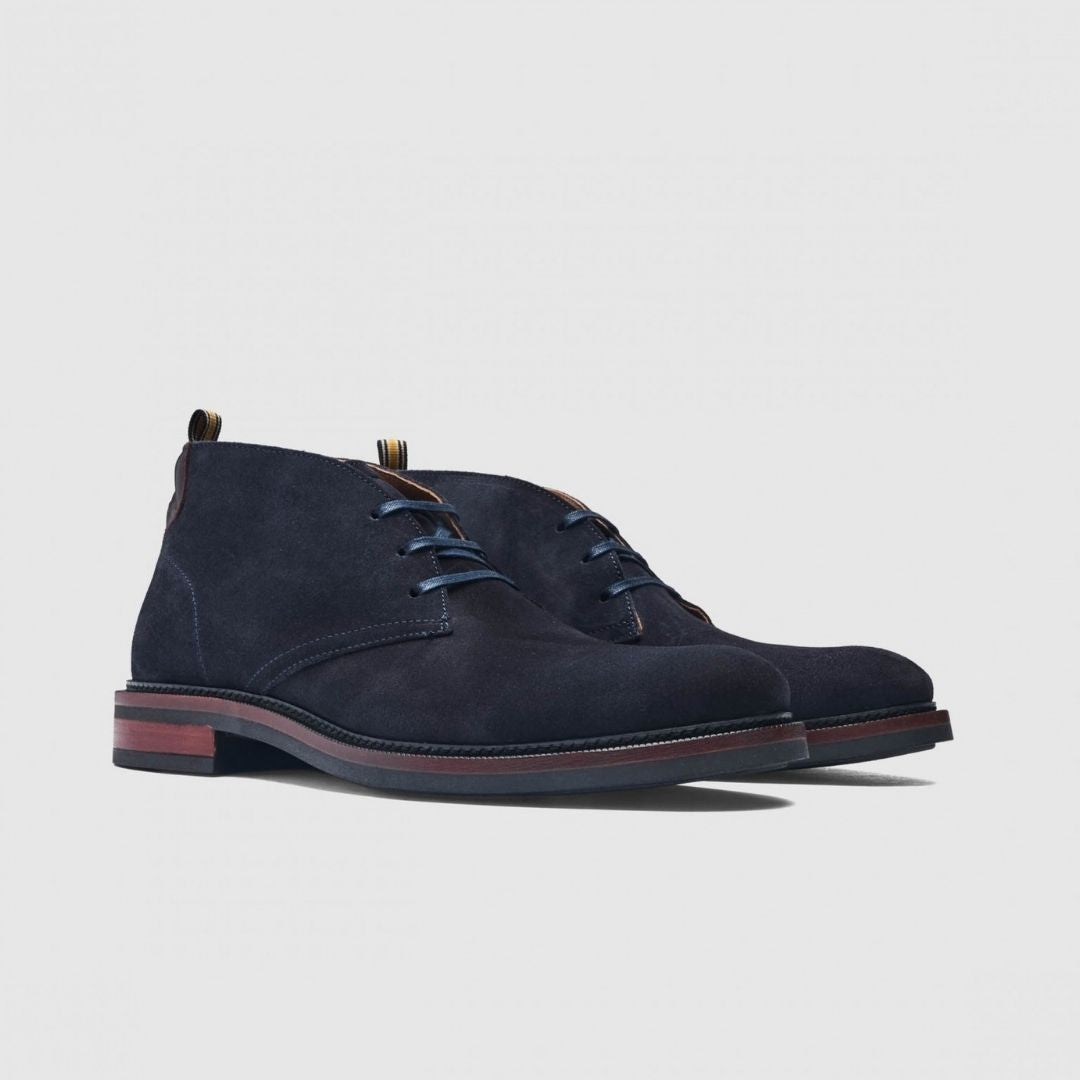 Ambitious Gali Suede Lace-Up Boots – Navy