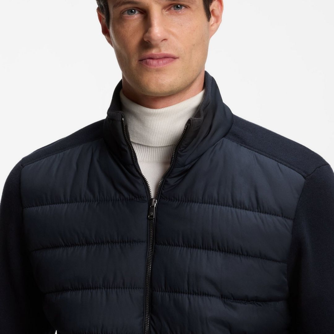 Boss Black Zip Thru Hybrid - H-Facente - Blue