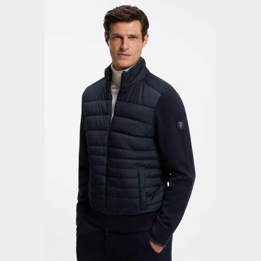 Boss Black Zip Thru Hybrid - H-Facente - Blue