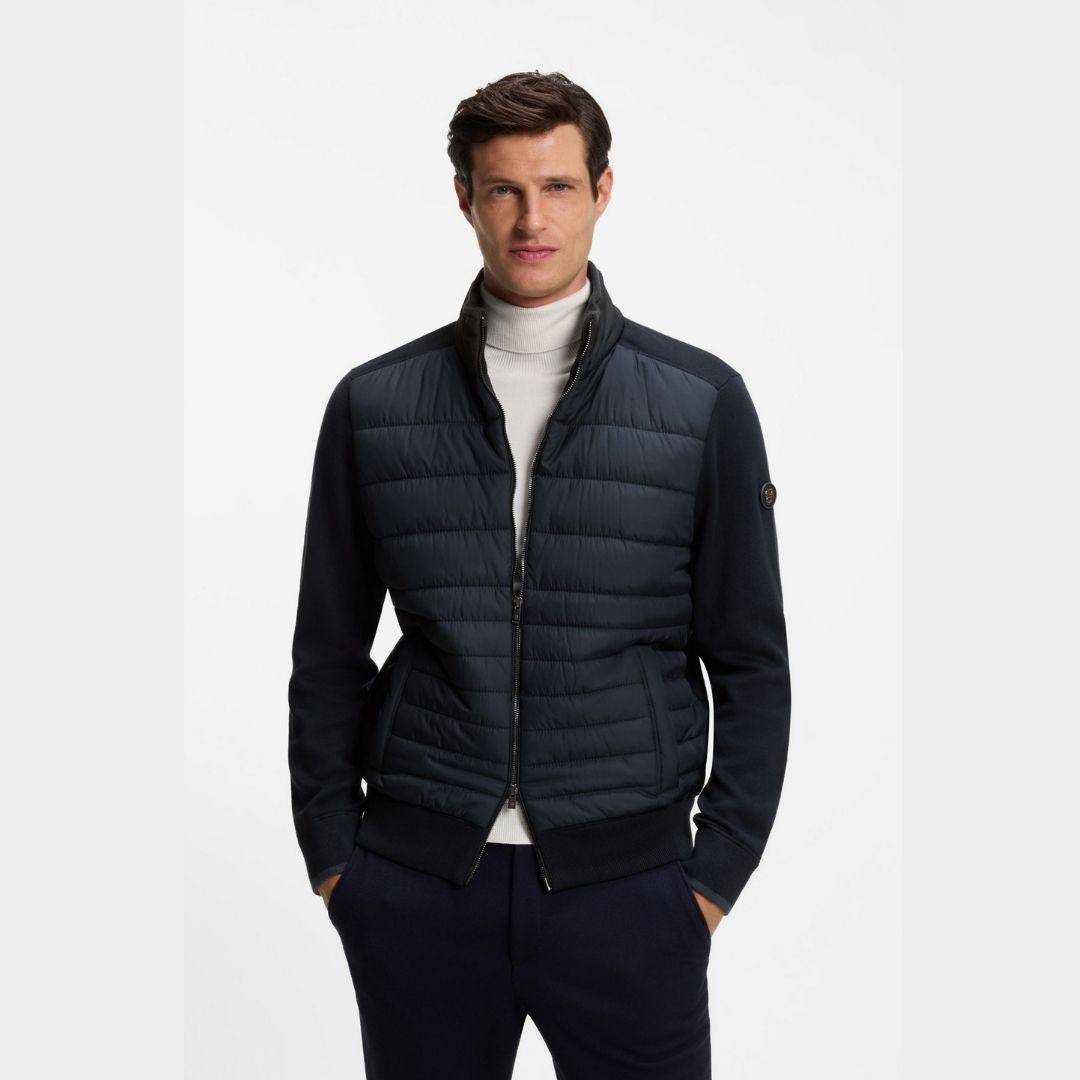 Boss Black Zip Thru Hybrid - H-Facente - Blue