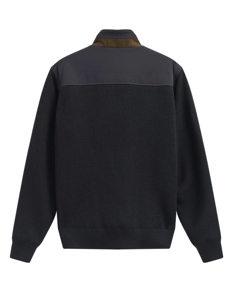 Bugatti Zip Thru Hybrid Jkt/Knit - Navy