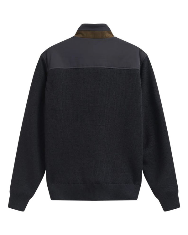 Bugatti Zip Thru Hybrid Jkt/Knit - Navy