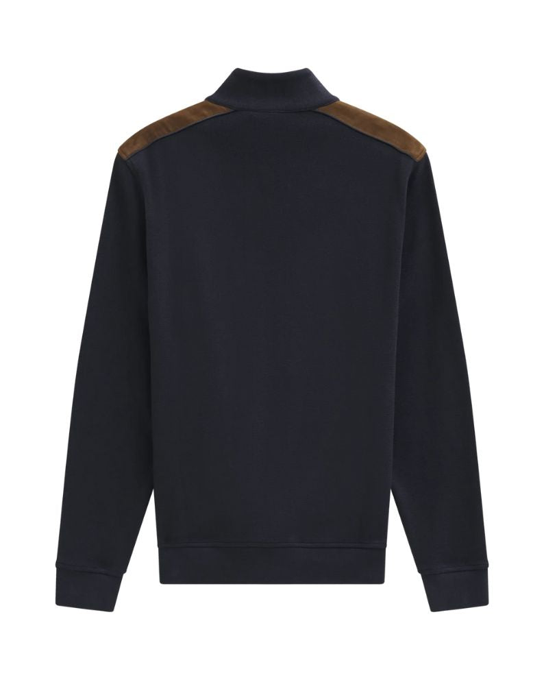 Bugatti Zip Thru Knitted Jkt - Navy