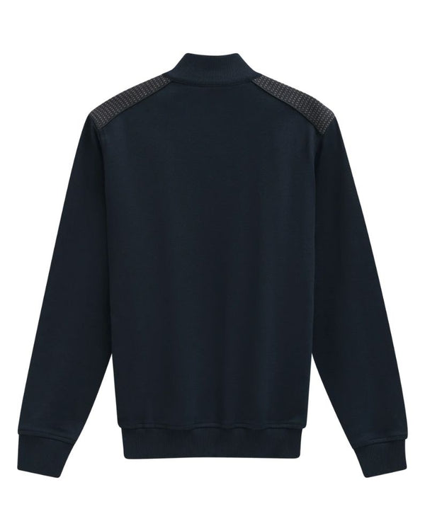 Bugatti Button Neck Sweatshirt - Brown