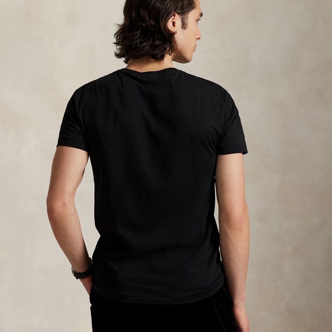 Polo Ralph Lauren Custom Slim Fit Polo Bear Jersey T-Shirt - Black