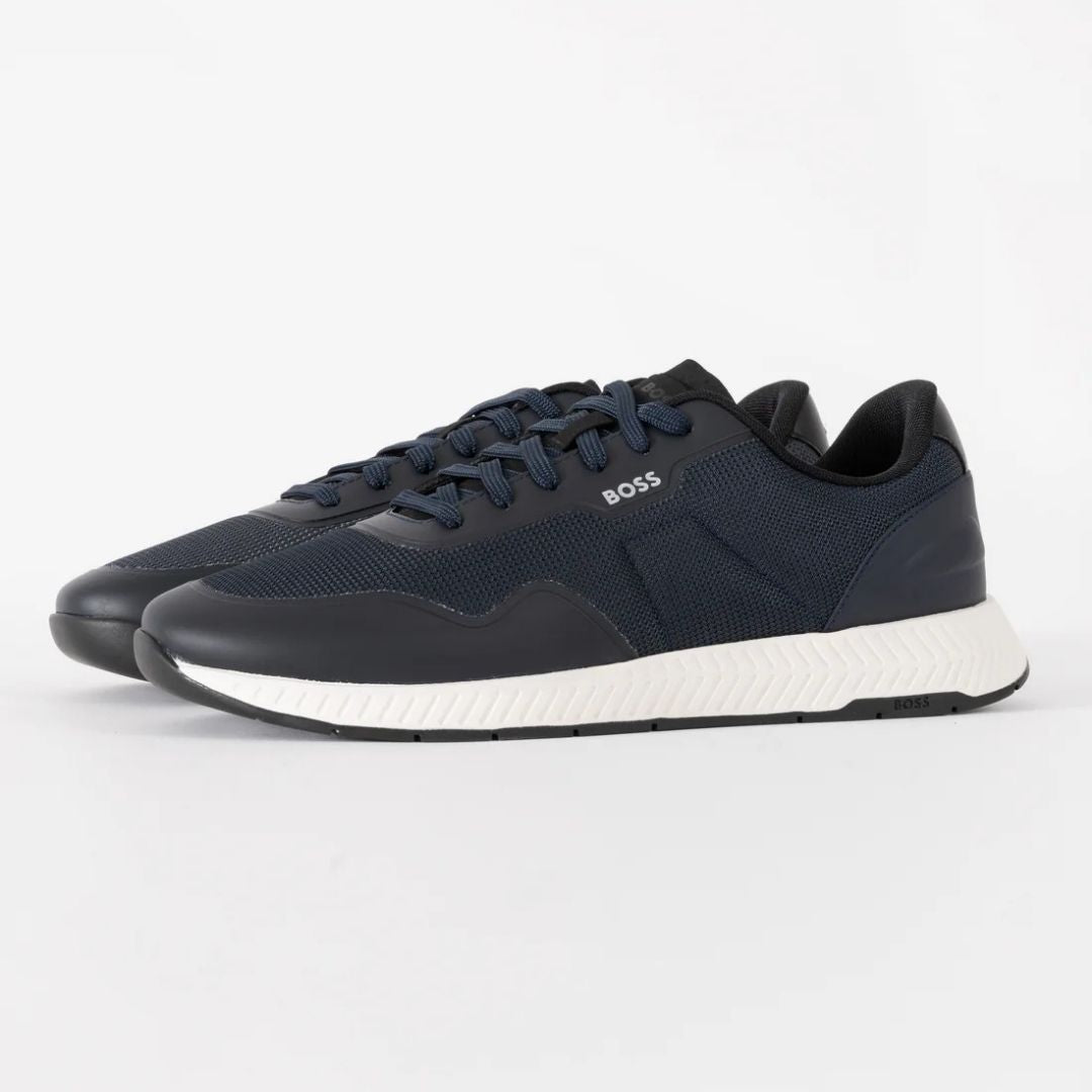Boss Titanium Runn Trtxpu Mens Trainers - Dark Blue