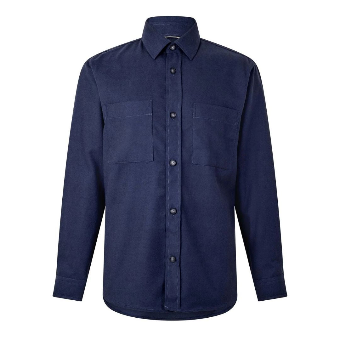 Boss Black Owen Solid Overshirt - Blue