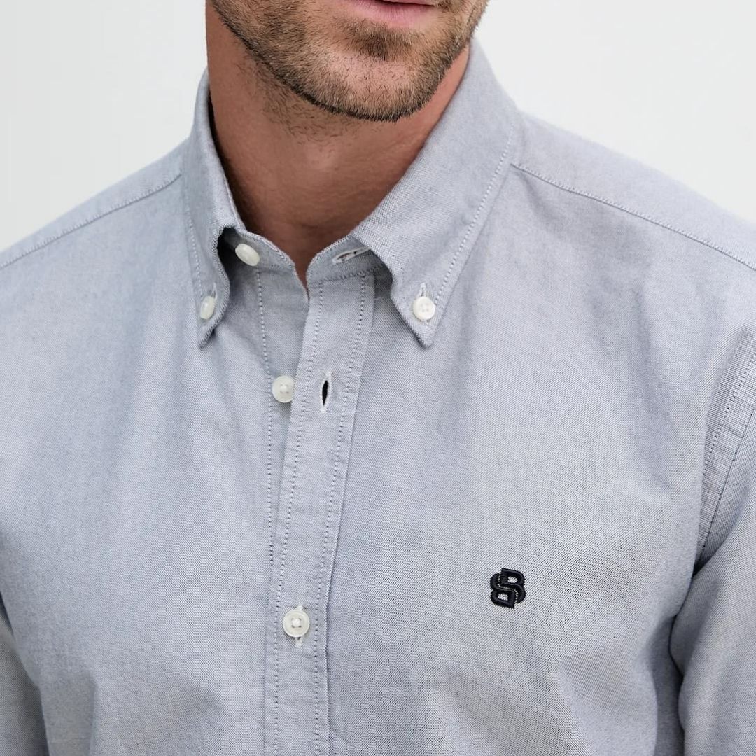 Boss Roan Casual Oxford Shirt - Blue