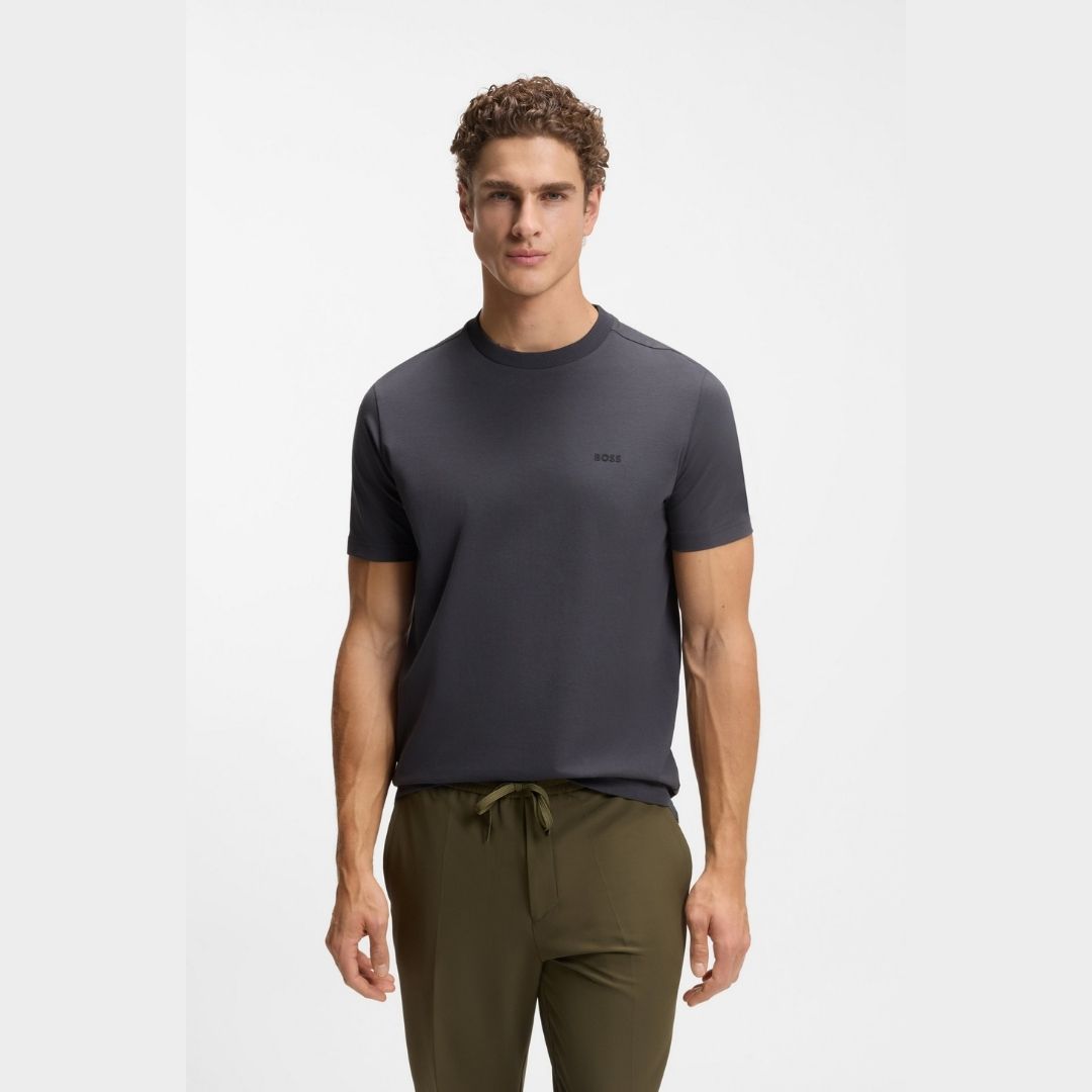 Boss Green Stretch-cotton T-shirt - Grey