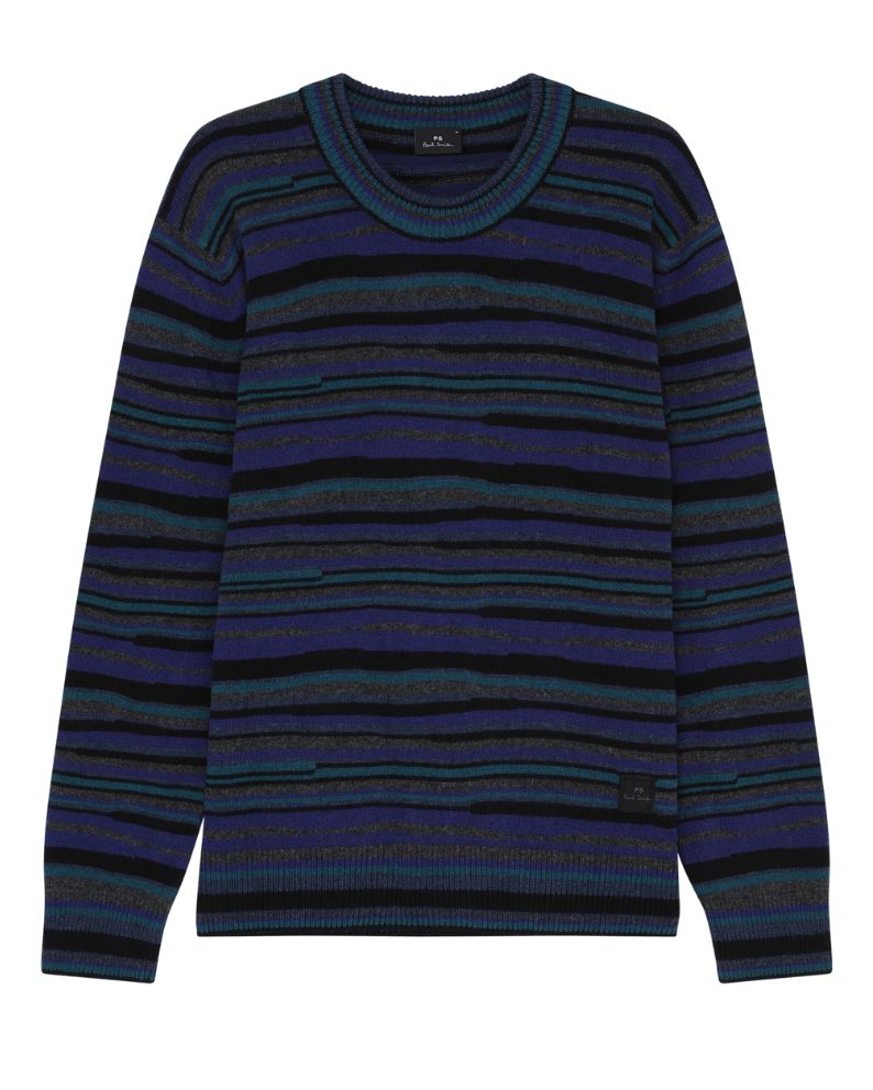 Paul Smith Crew Neck Merino Knit - Blue