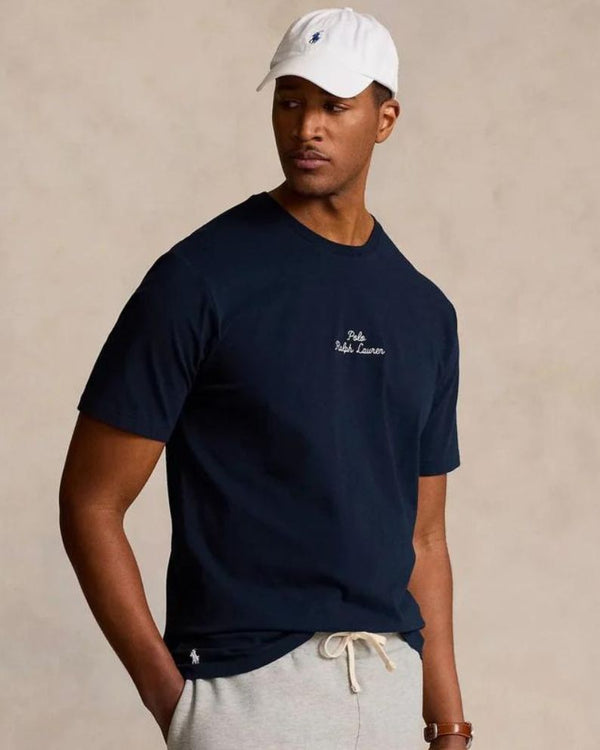 Polo Ralph Lauren Chain Stitch Logo Jersey T-Shirt - Aviator Navy