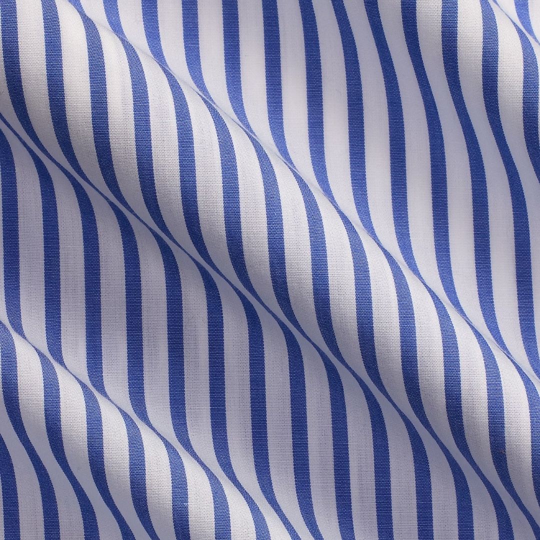 Polo Ralph Lauren Custom Fit Striped Broadcloth Shirt - Blue