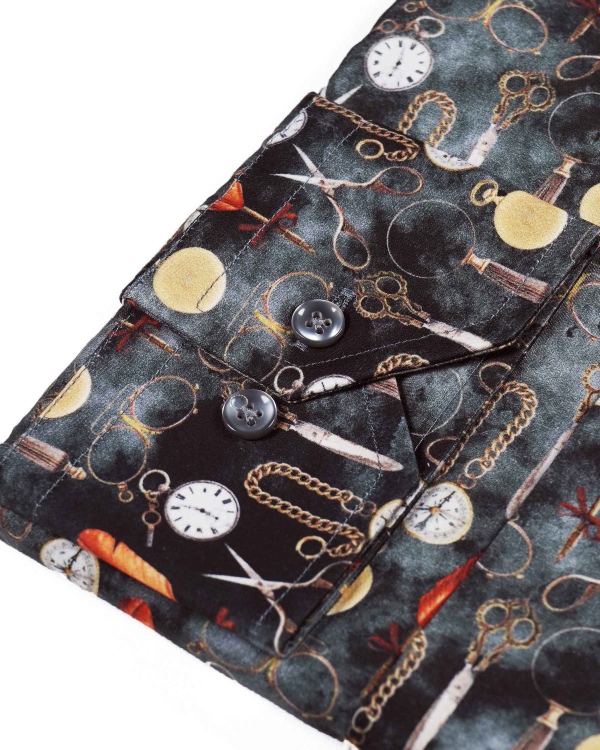 Giordano &#39;Maggiore&#39; Watercolour Clock Print Shirt - Black