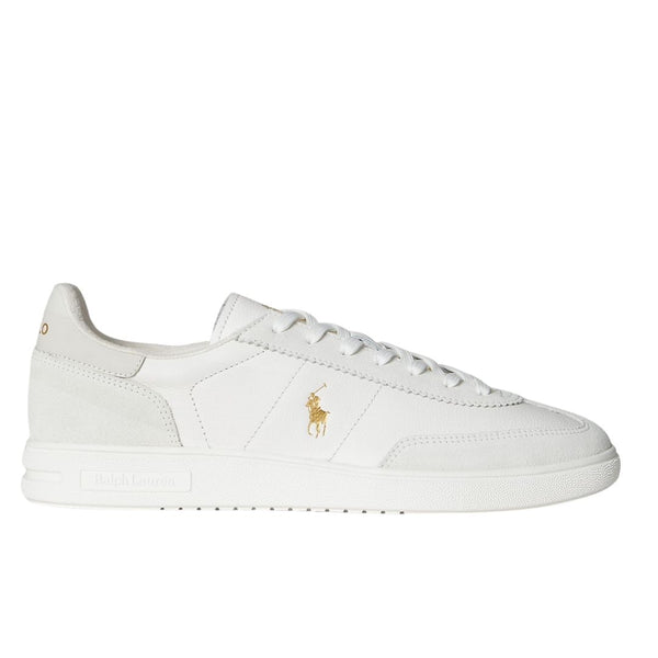 Polo Ralph Lauren Bedford Leather-Suede Trainer - White