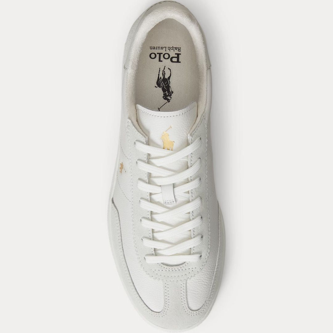 Polo Ralph Lauren Bedford Leather-Suede Trainer - White