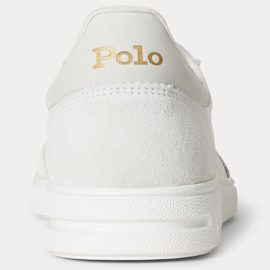 Polo Ralph Lauren Bedford Leather-Suede Trainer - White