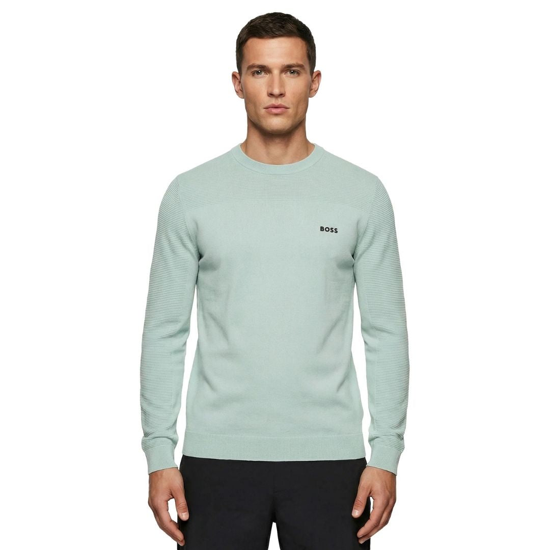 Boss Green Momentum-X Crew Neck Sweater - Turquoise
