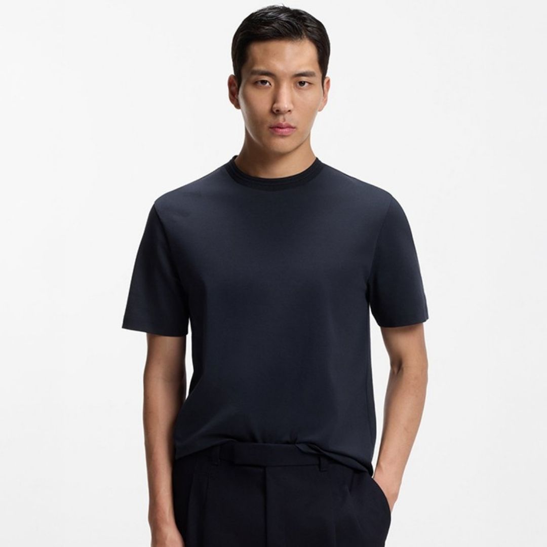 Boss Black Thompson Crew Neck T-Shirt - Blue