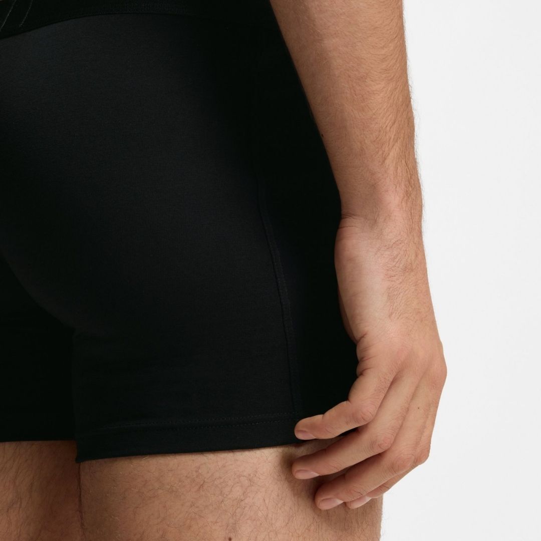Boss Three-pack of boxer briefs in stretch cotton - Black
