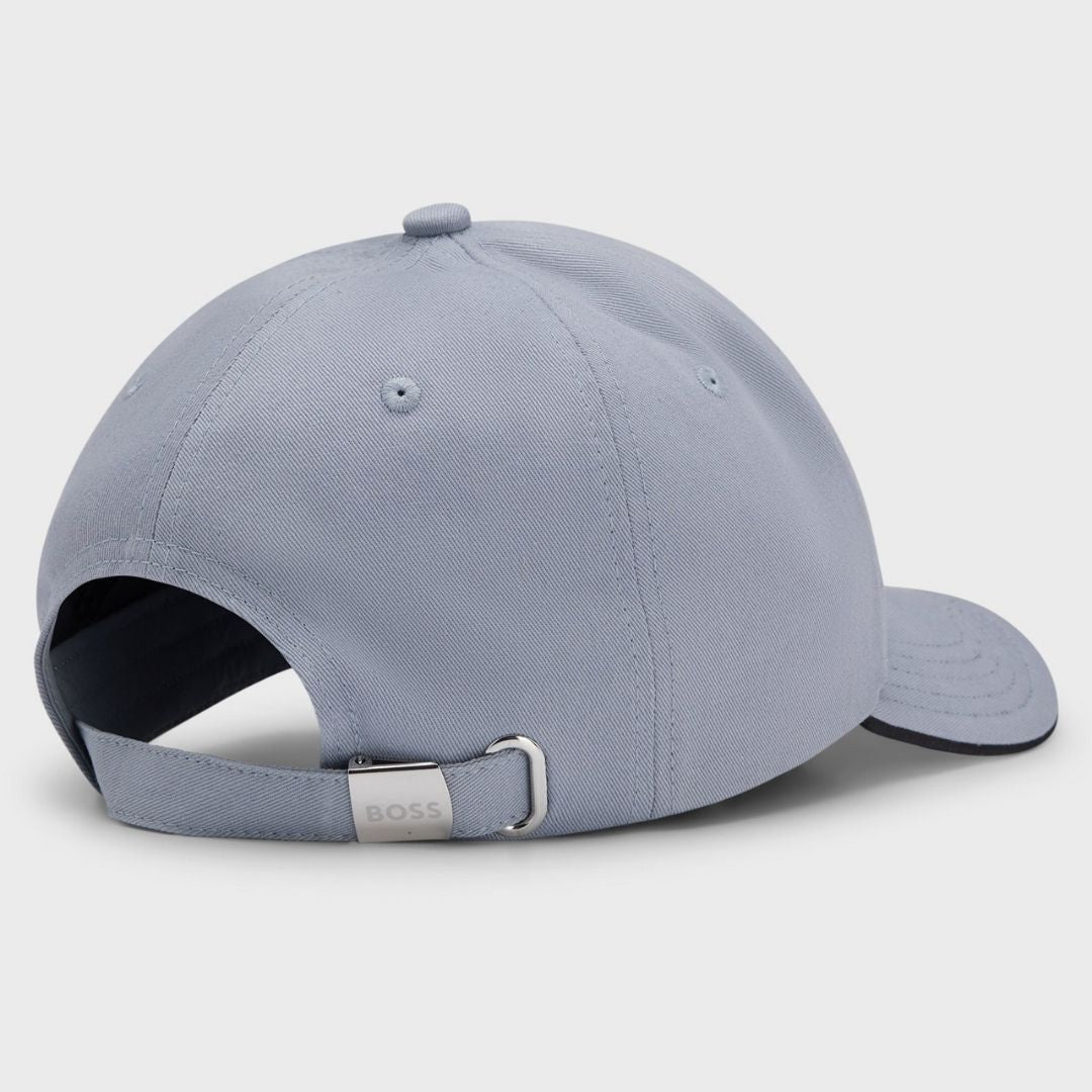 Boss Six Panel Cap in Cotton Twill with Printed Logo - Lt Blue