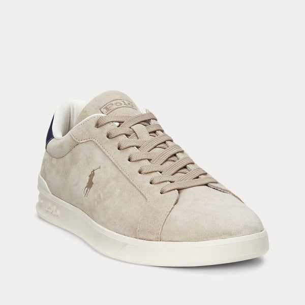 Polo Ralph Lauren Heritage Court II Suede Trainer - OFF WHITE