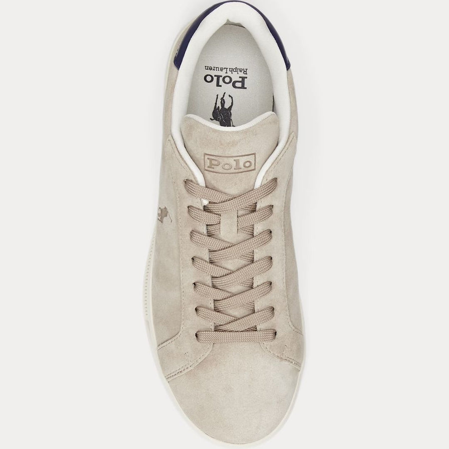 Polo Ralph Lauren Heritage Court II Suede Trainer – Off White