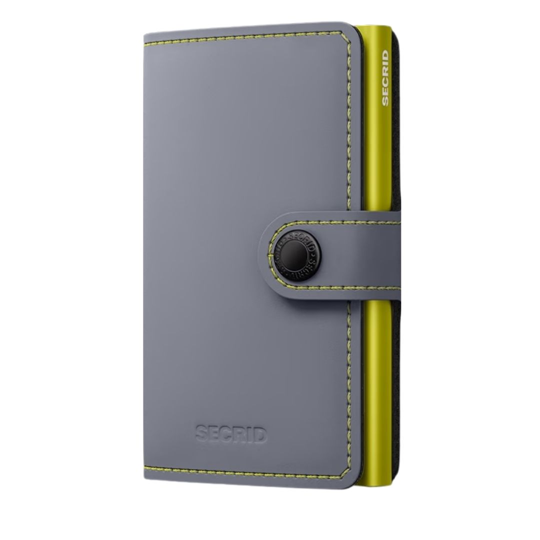 Secrid Miniwallet Matte - Lime &amp; Grey