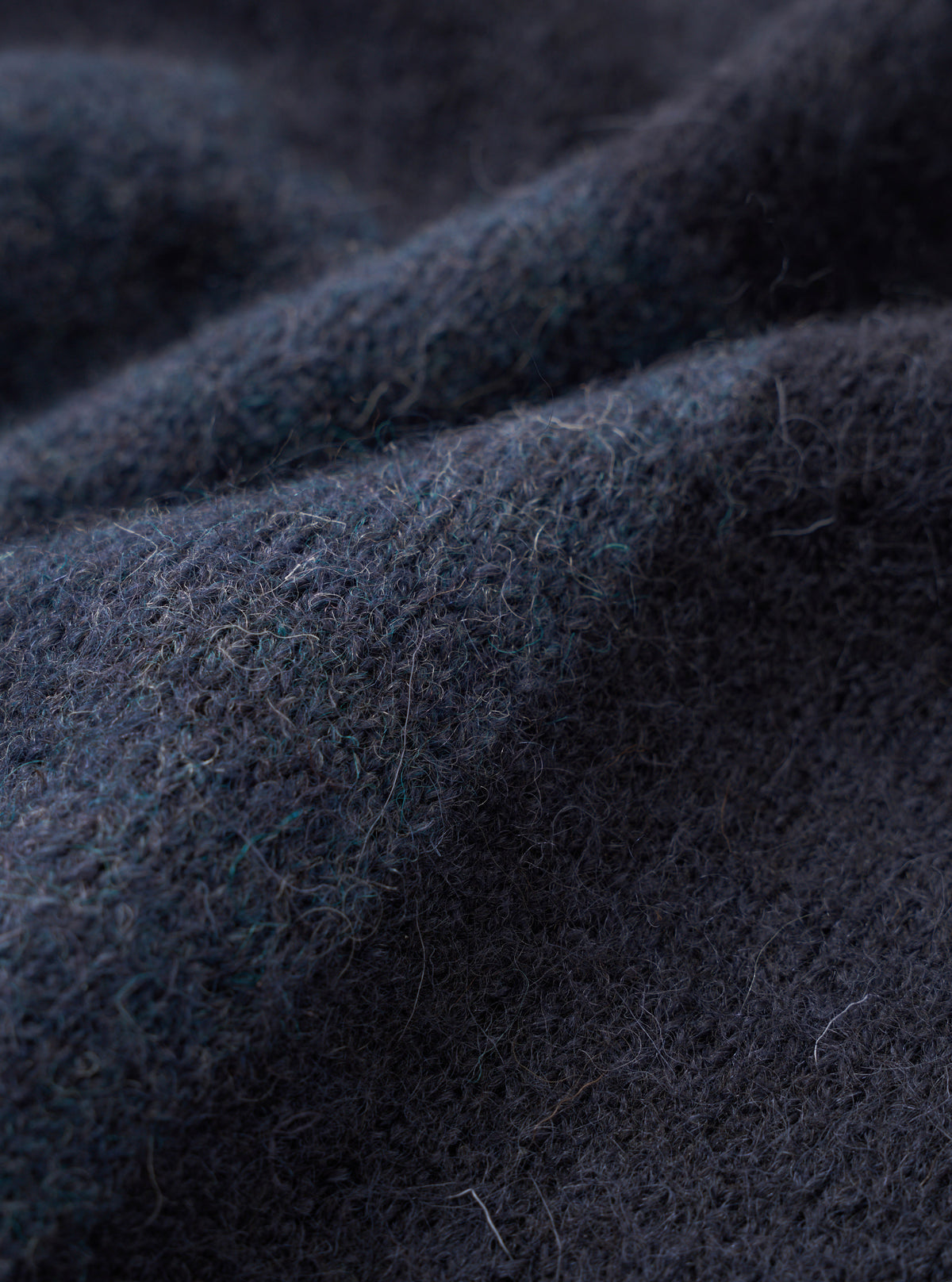 Universal Works British Wool Navy-Lyon Crew Knit - Navy