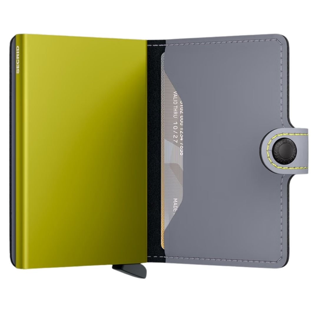 Secrid Miniwallet Matte - Lime &amp; Grey