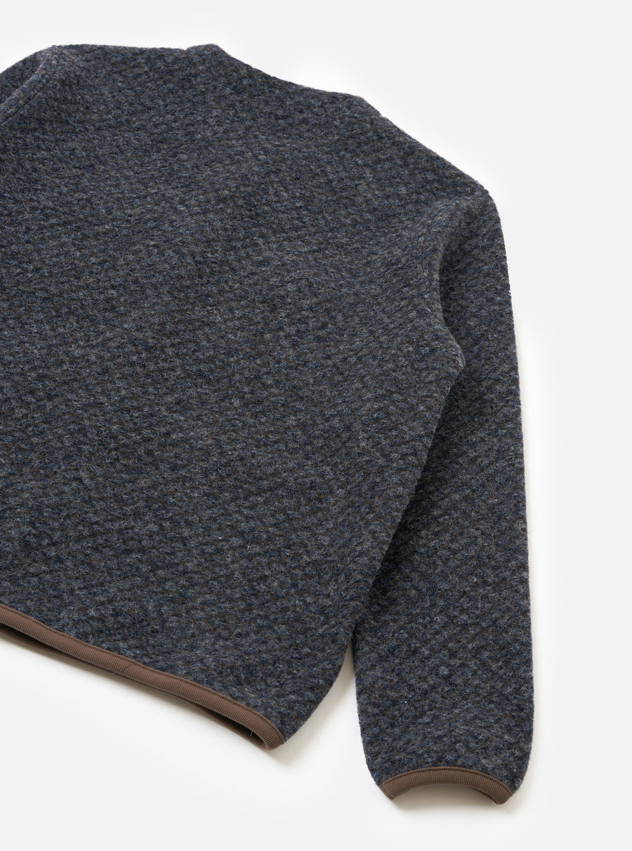 Universal Works Diamond Fleece Cardigan - Grey