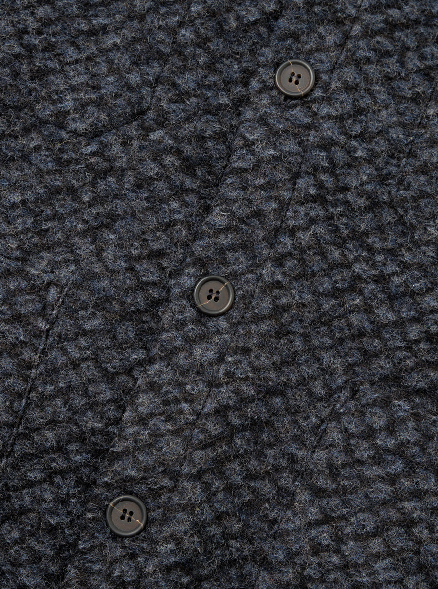 Universal Works Diamond Fleece Cardigan - Grey