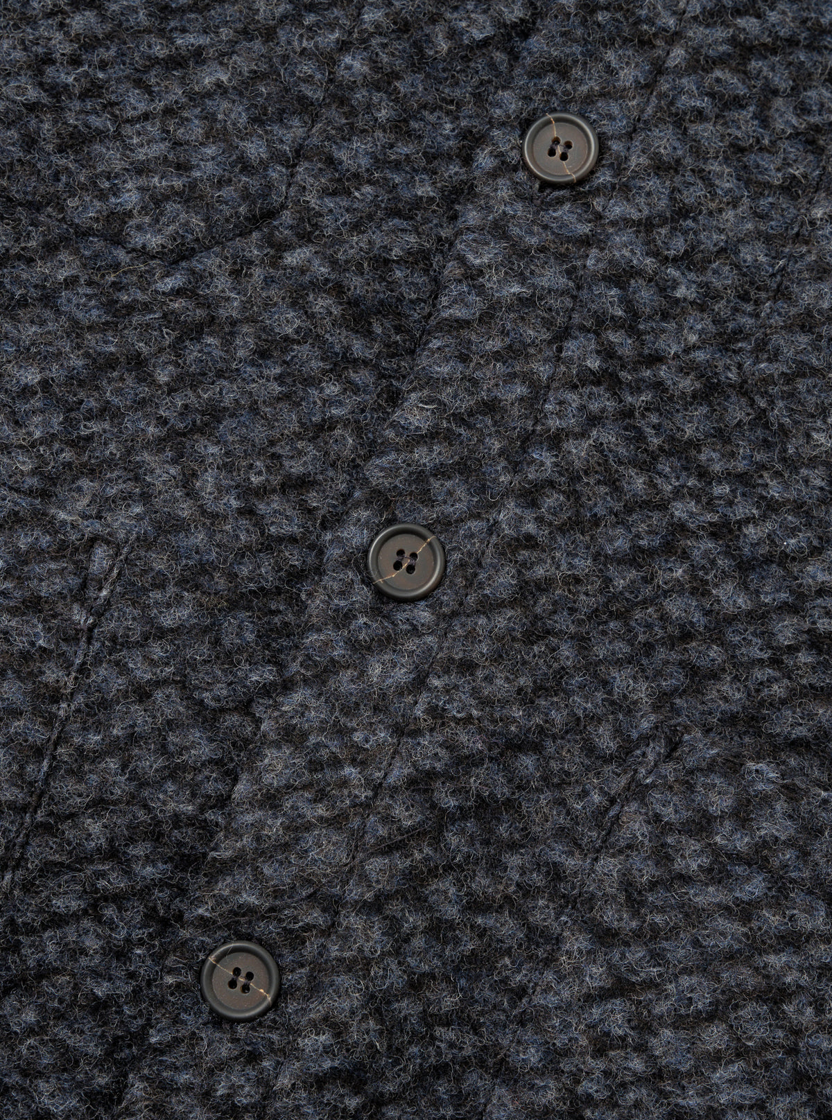Universal Works Diamond Fleece Cardigan - Grey