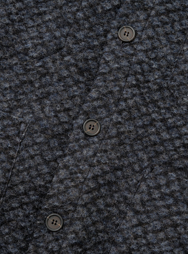 Universal Works Diamond Fleece Cardigan - Grey