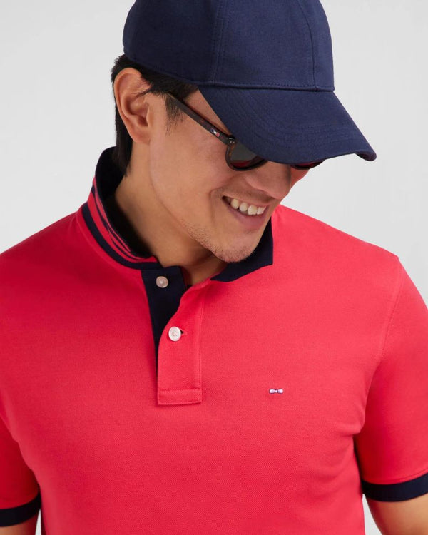 Eden Park Short Sleeved Polo Shirt - Red